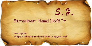 Strauber Hamilkár névjegykártya